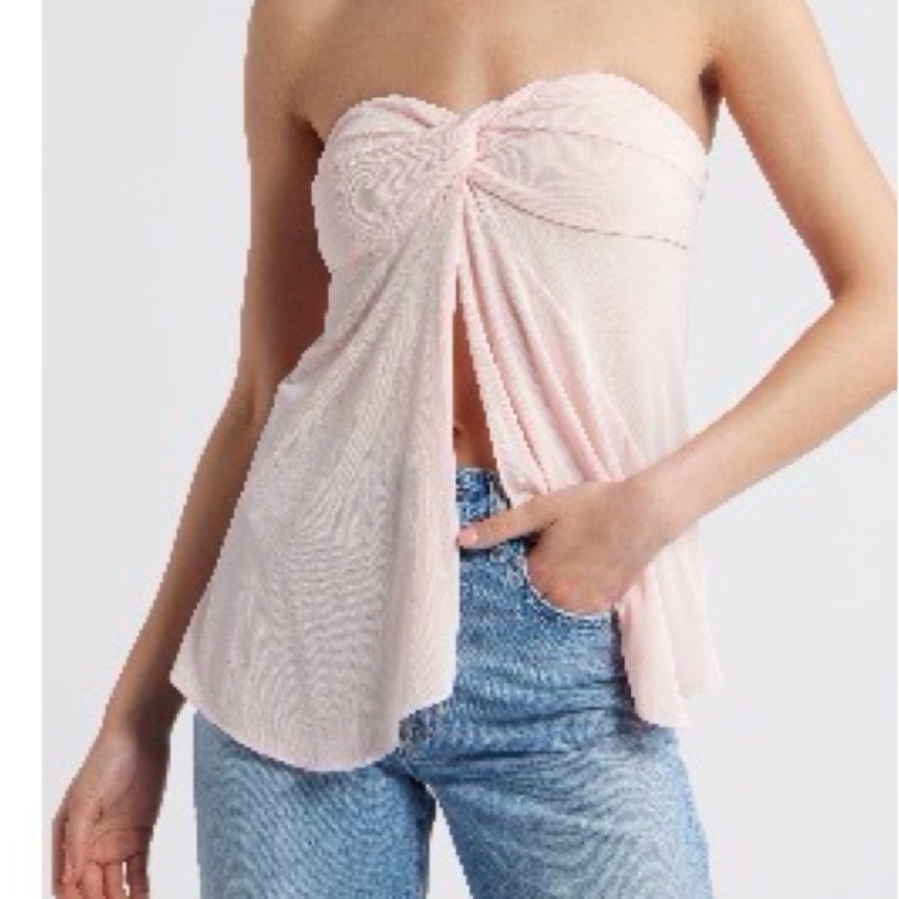 Free People Light Pink Strapless Tank Top Never Worn